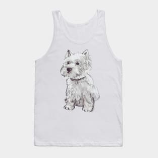 Sitting West Highland white terrier Tank Top